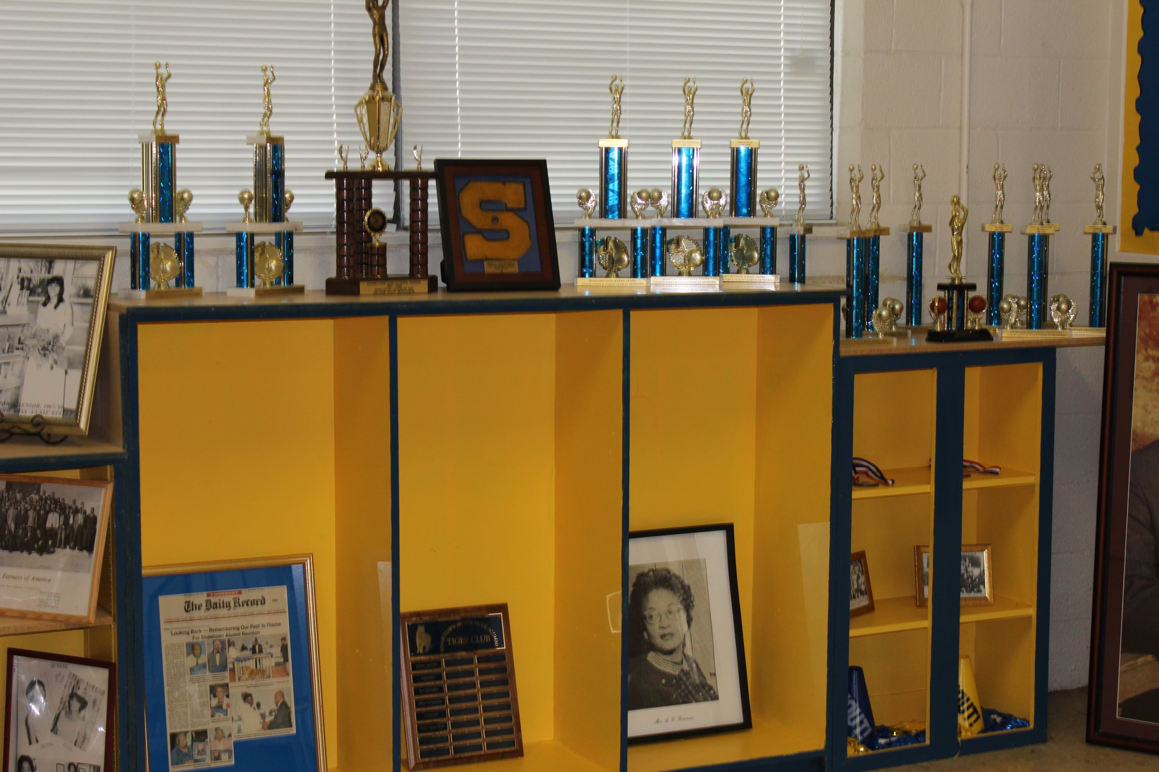 Shawtown High School trophies